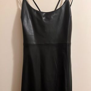 Faux leather Zara midi dress